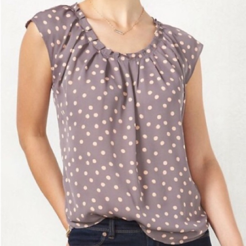 LC Lauren Conrad Polka Dot Blouse